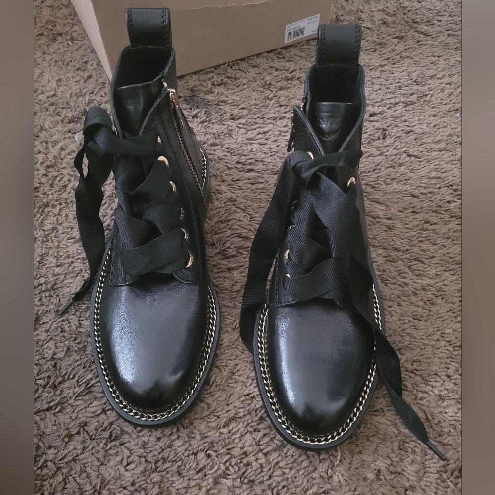 Zadig & VoltaireLaureen Jumbo-Lace Leather Zip Boots - Picture 6 of 14